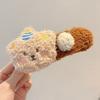1/4 шт. Красочная плюшевая заколка-уточка, большая плюшевая заколка для волос в виде медведя, мультяшная плюшевая повязка на голову, задняя часть головы