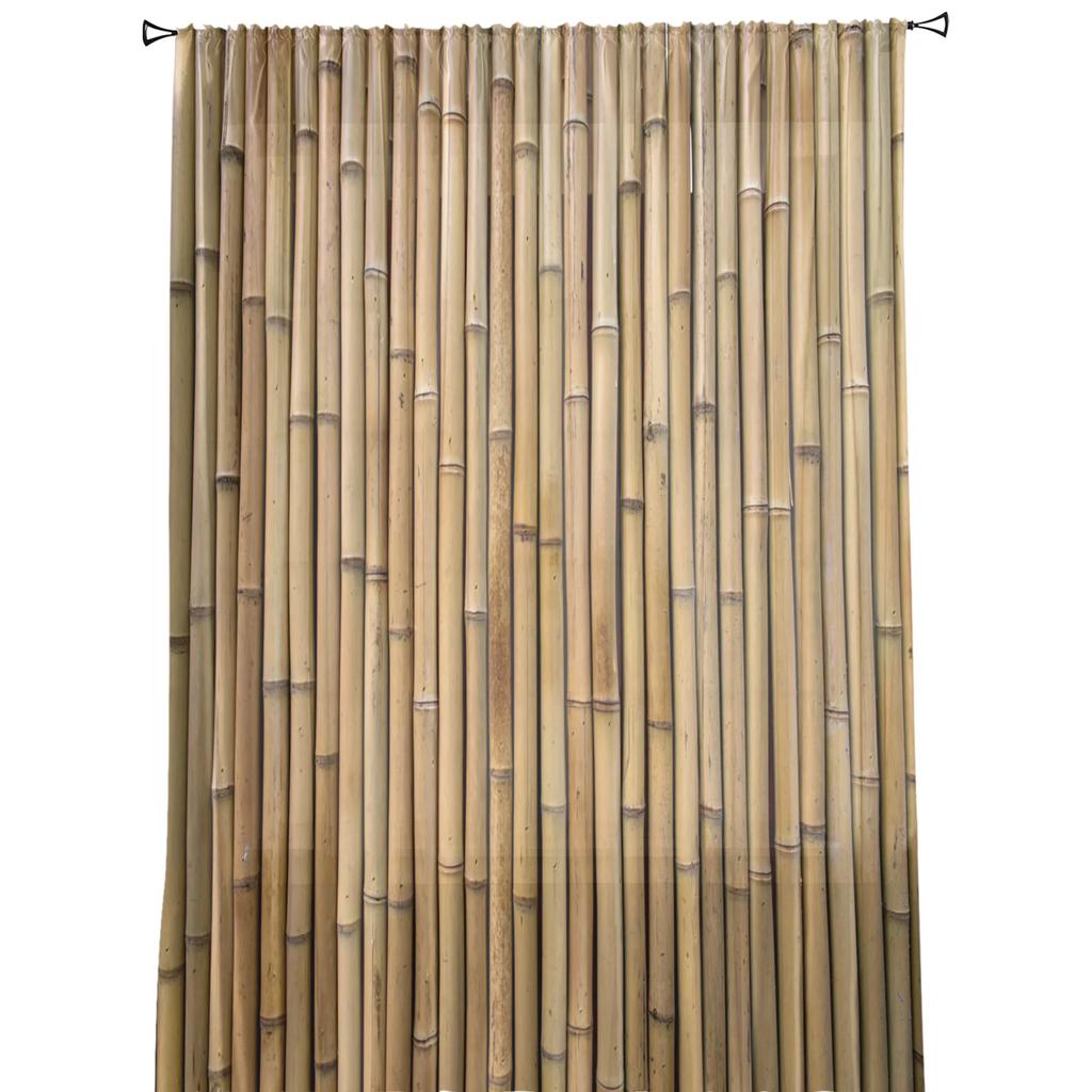 Бамбук ретро потертый растительный тюль прозрачные оконные шторы для гостиной кухни детской спальни вуаль подвесная занавеска