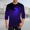 Муж. Футболка Круглый вырез Одежда Одежда На открытом воздухе Длинный рукав С принтом Модельер Винтаж