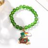 Браслет из клевера. День Святого Патрика Ирландские бисерные украшения со стеклянными бусинами и подвесками Браслет с талисманом на удачу