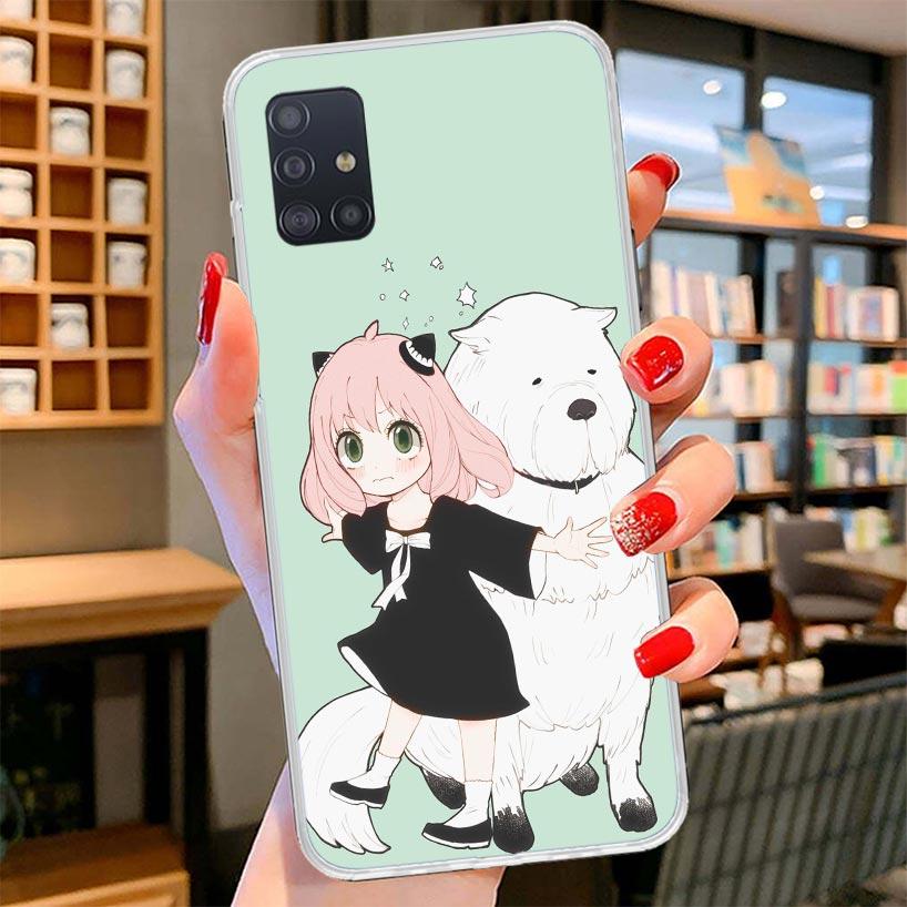Spy Family Anya Cute Cover Phone Case For Samsung Galaxy A12 A22 A32 A52 A72 A02S Phone Case Note 20 Ultra 10 S10 Plus A51 A71 A