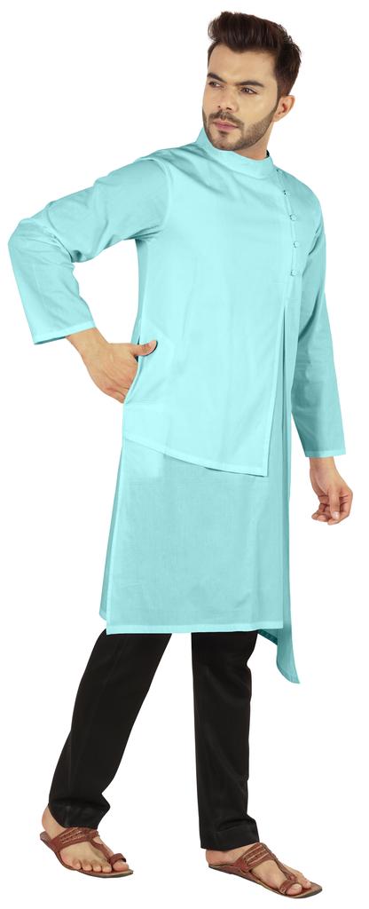 Atasi Индийский дизайнерский Курта для мужской вечерней одежды Однотонный цвет Этнический Длинный