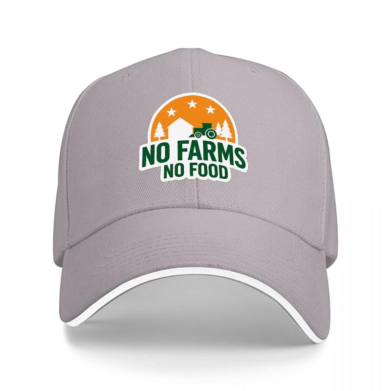 NO FARMS NO FOOD Farming Lifestyle Baseball Cap with Tractor and Sunset Design for Adults Outdoor Enthusiasts