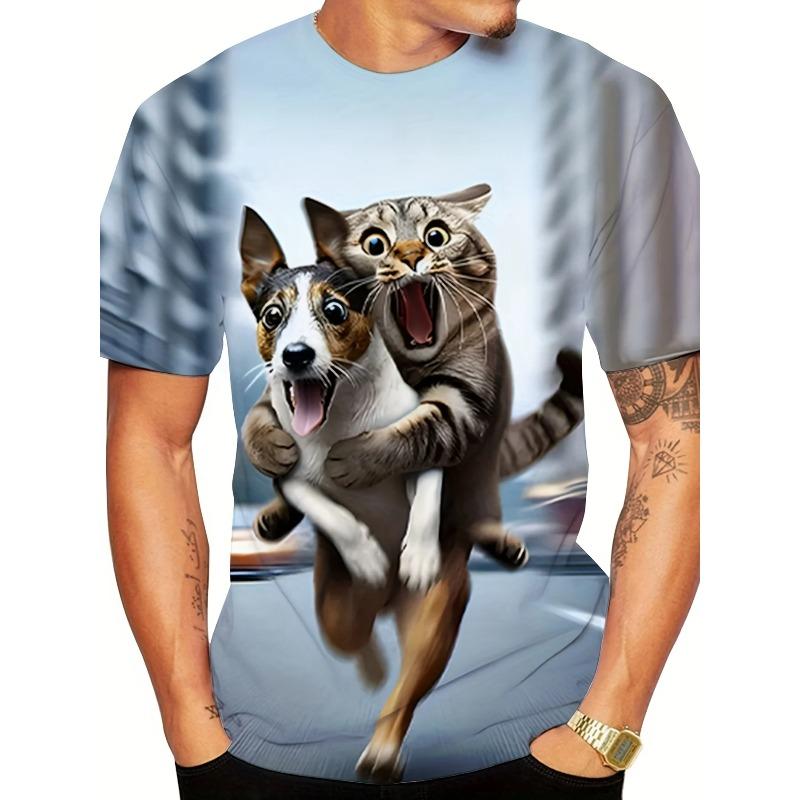 Fashion Funny Animal Graphic T-Shirt Fun Capybara 3D Print Oversize Short Sleeve T-Shirt O-Neck Casual Men T-Shirt