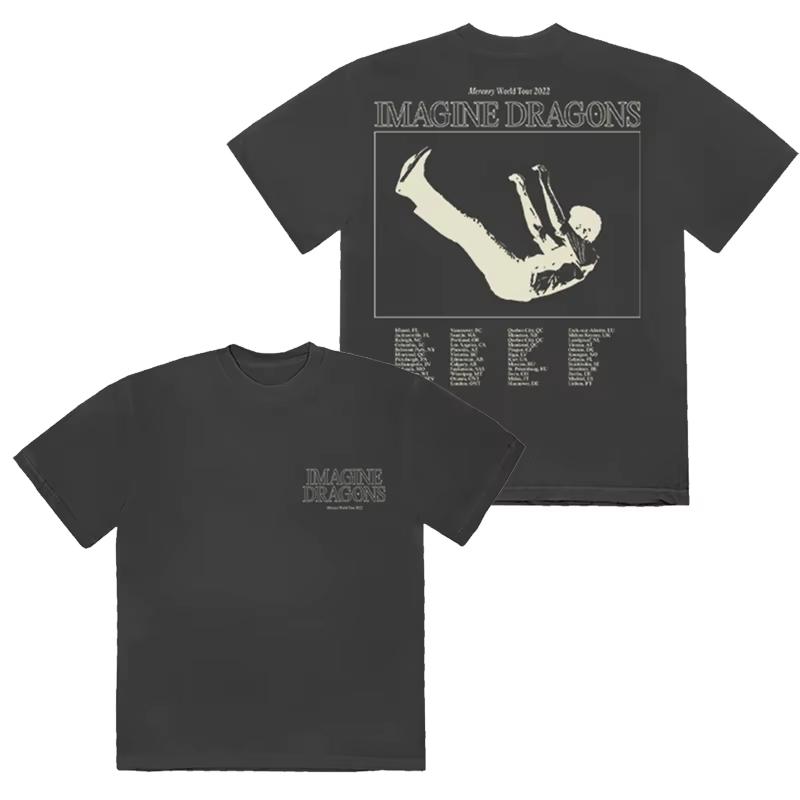 Summer and Autumn Classic Dreamdragon Band printed T-shirt loose and casual short-sleeved men's and women's sportswear top