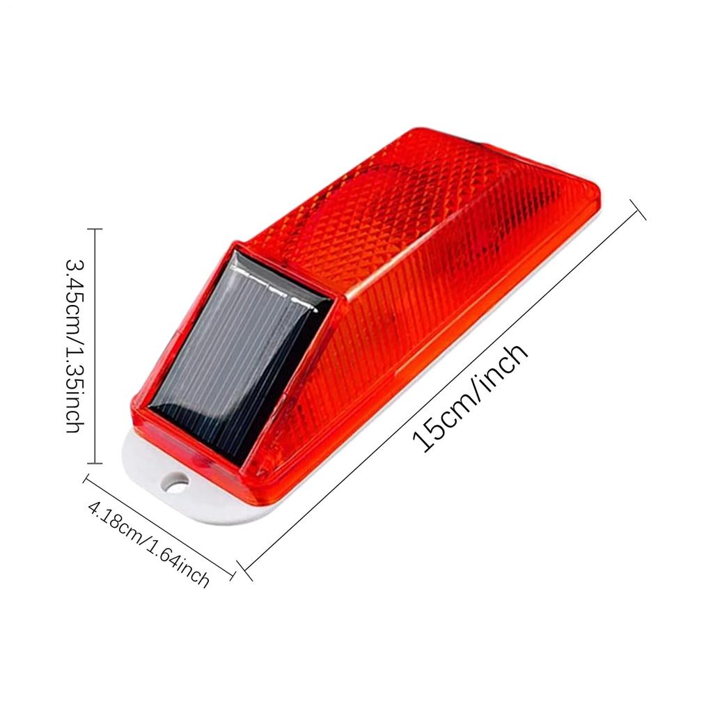 Solar Warning Light, Pack of 1, Outdoor, Waterproof, Solar Charging, Security Alarm, Motion Sensor,