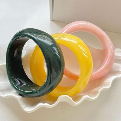 Прозрачный акриловый браслет с размытым дизайном, широкий браслет, браслет с подвесками в стиле бохо, украшение для руки