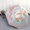 Hello Kitty, Friendship Automatic Open/Close Umbrella-Cute Umbrella with Cute Design, Portable 3-Fold Compact Umbrella for Men & Women, Hall