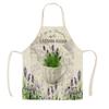 Sleeveless Apron Stain Repellent Linen Strong Absorbent Cactus Pattern Cooking Bib Kitchen Supplies