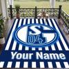 Custom Name Schalke 04 Crystal Velvet Floor Rug Personalized Text Soft Carpet Home Decor