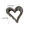 Hollow Love Heart Metal Hair Claw Y2k Geometric Shark Clip Sweet Ponytail Claw Clip  Girl
