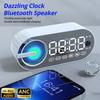 Bluetooth 5.0 Wireless Speaker Multi-functional Loud Subwoofer Clock Mini Smart Alarm Clock Speaker FM Radio Desktop Music Play