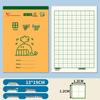 Thickened 32K Exercise Book: First Grade Math & Pinyin with Field Grid for Elementary & Kindergarten