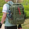 Tactical Climbing Fishing Backpack with Rod Holders Large Molle Hiking Bag Outdoor Fishing Lure Tackle Box Storage Rucksack