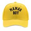 Mamas Boy Bold Black Sports Typography Sandwich Baseball Cap Unisex Women Sun Cap Outdoor Workouts Hat