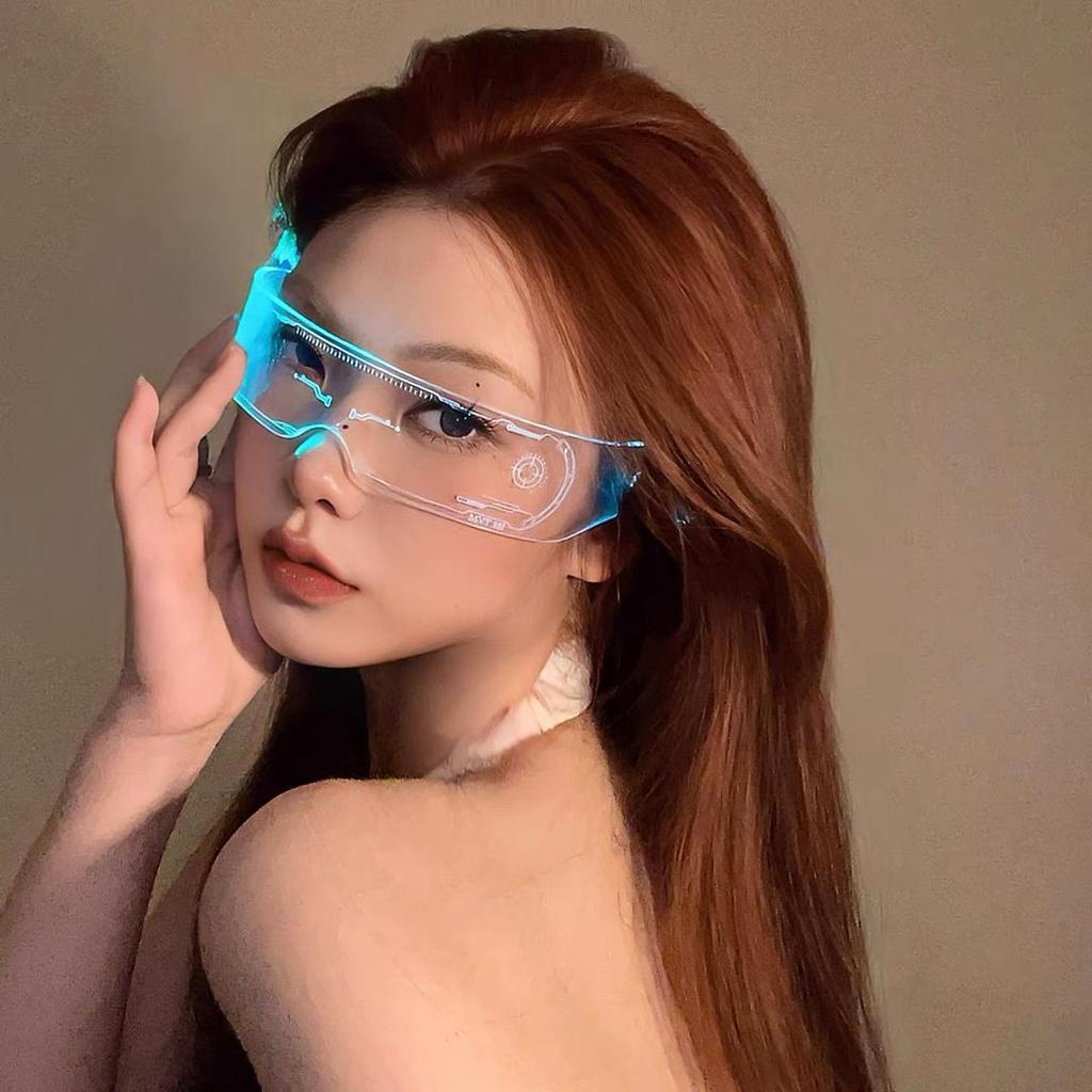 Солнцезащитные очки Cyberpunk LED Luminous - футуристический, красочный реквизит для диско-фото