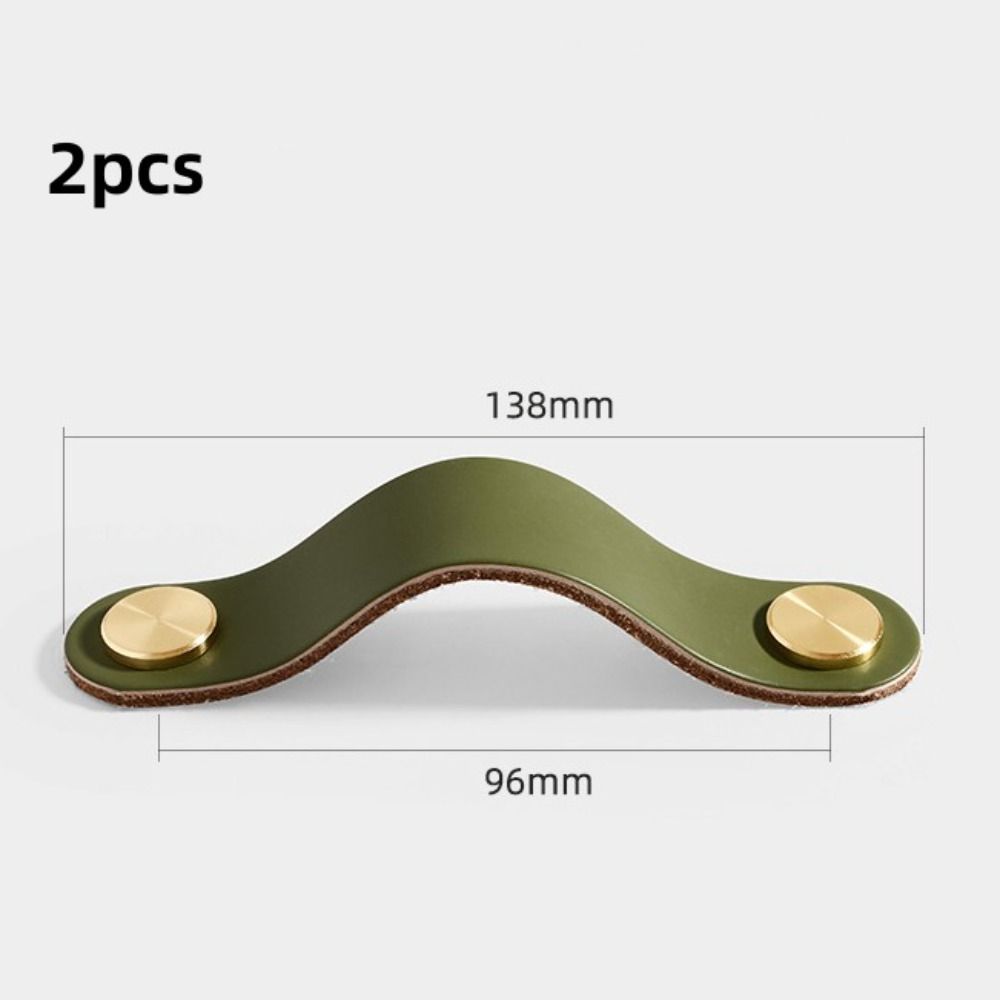 Wardrobe Eco-Friendly Leather Door Handles Cabinet Handle Drawer Pull Knobs Furniture Handle