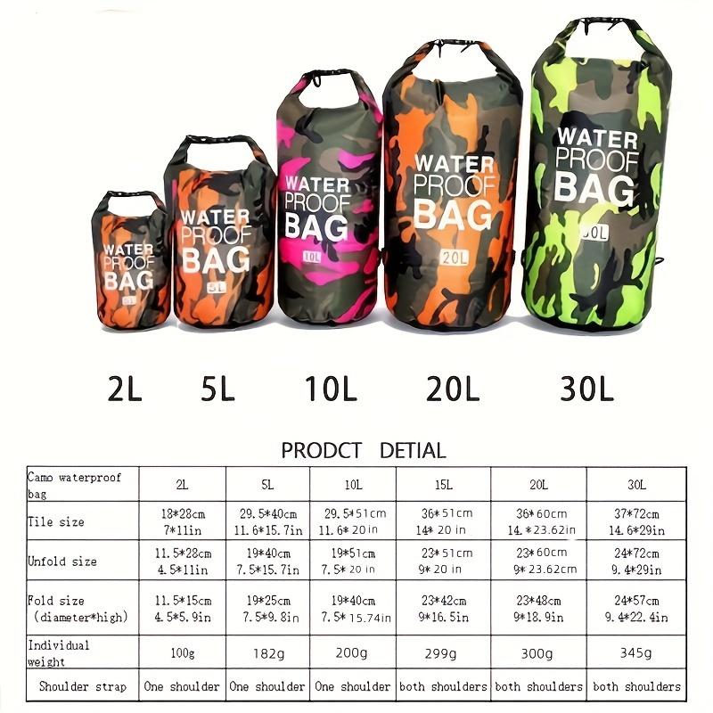 Drifting Polyester Waterproof Bag, Waterproof Bags, Water Play Dry Wet Separation Backpack, Outdoor Snorkeling and Swimming