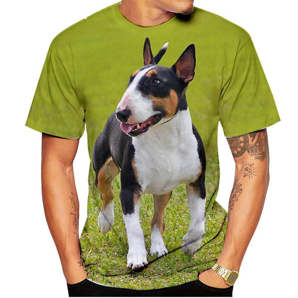Мужская Женская Детская Летняя Модная Футболка с 3D-принтом «Бульдог» с рисунком собаки Модная уличная повседневная одежда с круглым вырезом
