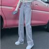 Винтажные весенние 2022, женские прямые джинсы с высокой талией, женские широкие джинсы, мешковатые женские джинсовые капри, брюки, джинсовые брюки для мамы