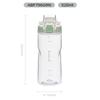 LOCK&LOCK (LOCK&LOCK) Plastic Sports Water Bottle with Scale And Handle for Summer, Portable Water Cup for Men And Women, 520ML Gree