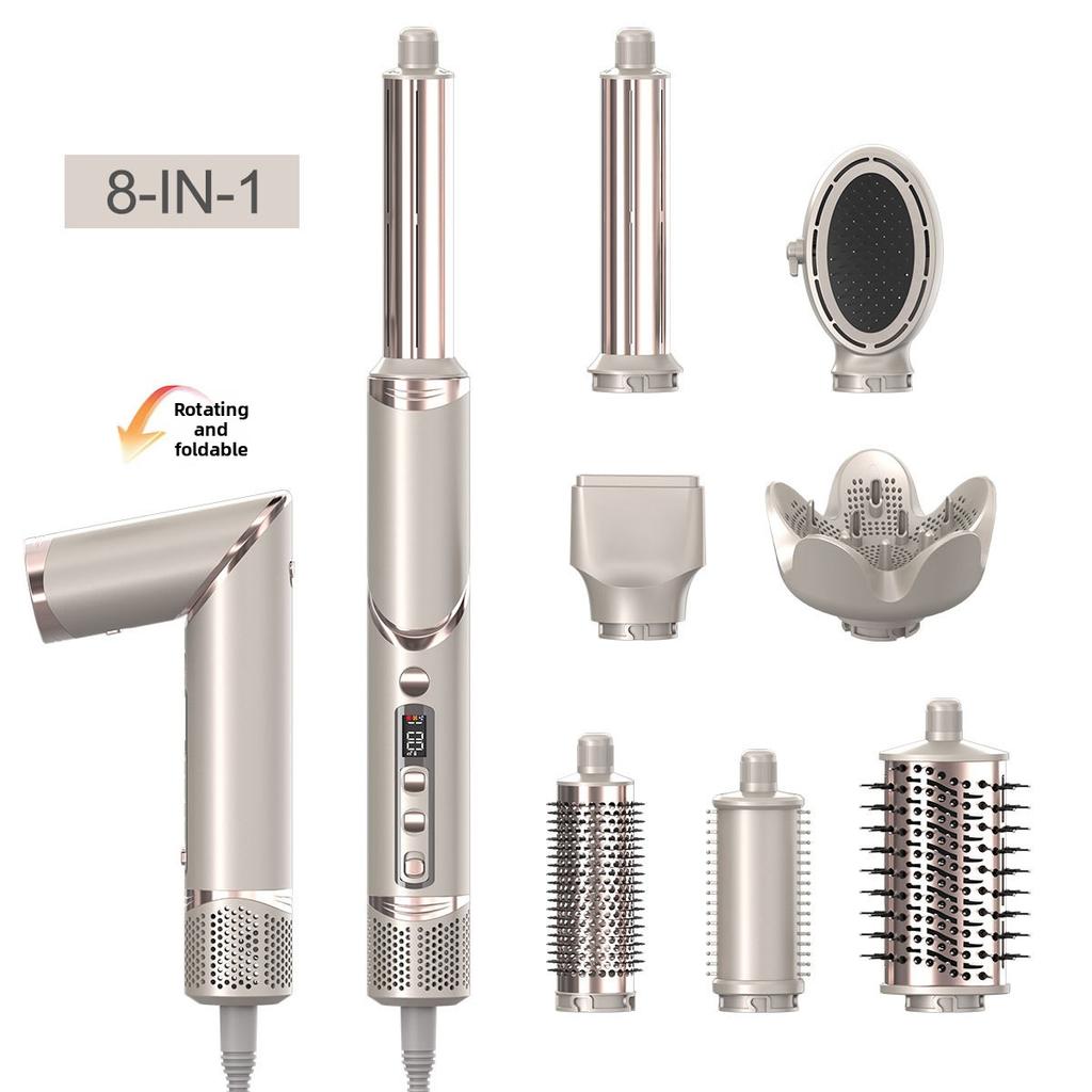 Высокоскоростная расческа с горячим воздухом Автоматическая завивка Восемь в одном Складной бытовой фен Отрицательный ион