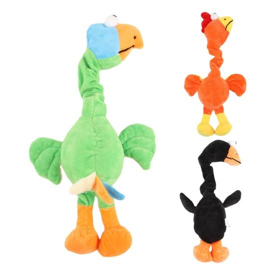 Interactive Plush Dog Toy with Sound Durable Gentle Reduce Biting Barking Fun