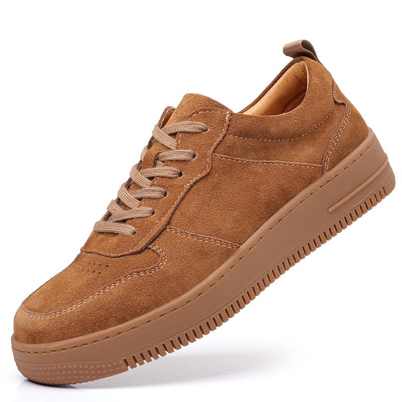 Мужская обувь. Новые весенние повседневные кожаные туфли. Замшевые универсальные туфли для инструментов. Ботинки martin с низким вырезом в стиле ретро.