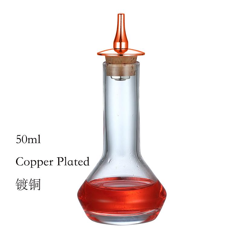 Стеклянная бутылка для биттера объемом 50 мл для коктейлей - с крышкой из нержавеющей стали, дизайн в виде птичьей клетки для профессионального миксолога