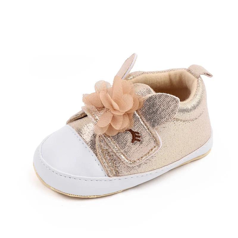 Infant Toddler Babies Boys Girls Shoes For Newborn Soft Sole Canvas Solid Footwear Crib Moccasins Letter Print Anti-Slip Shoes