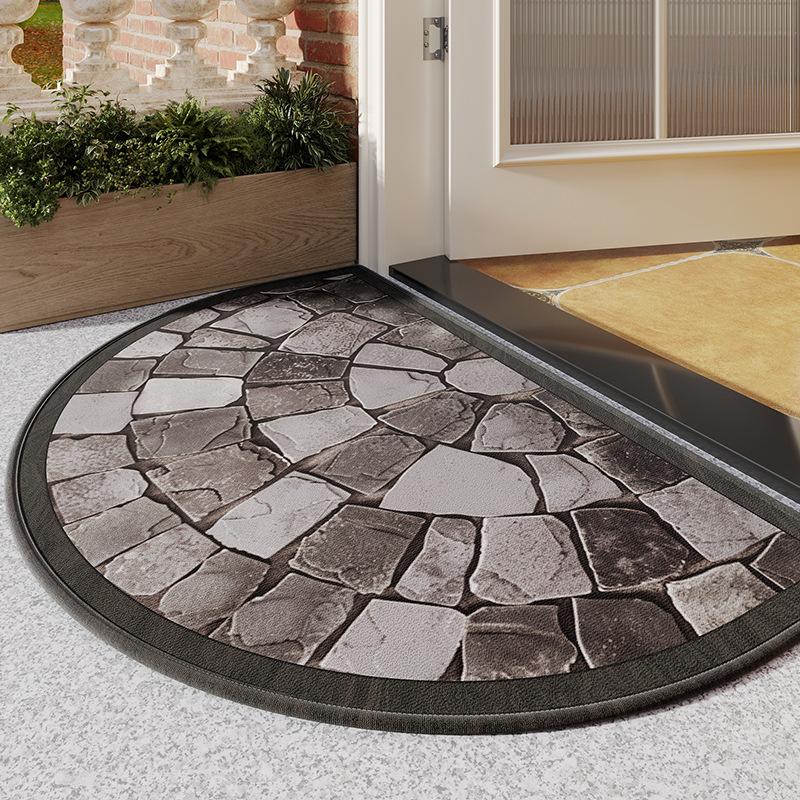 Коврик для входной двери в стиле ретро, нескользящий коврик для входа в дом, полукруглая арка, ковер для крыльца с защитой от песка и пыли