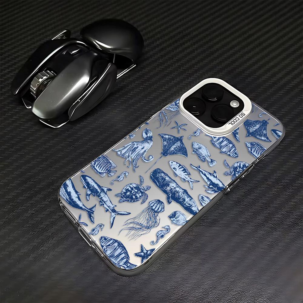 Чехол для телефона с китами, акулами, черепахами для Samsung Galaxy A16 A06 A35 A55 A25 A05S A15 A56 A54 A36 A34 A24 A26 A14 A05 A04 4G 5G