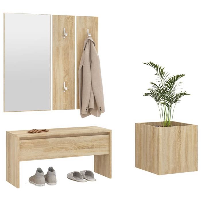 Maison Exclusive - Ensemble de meubles de couloir Chêne Sonoma Bois d'ingénierie