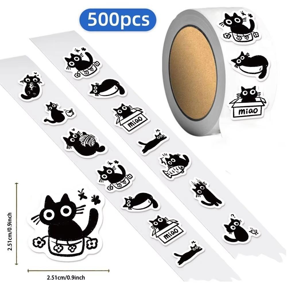 500Pcs/Roll Cartoon Design Graffiti Stickers Cute Style Roll Stickers Phone Case Decoration