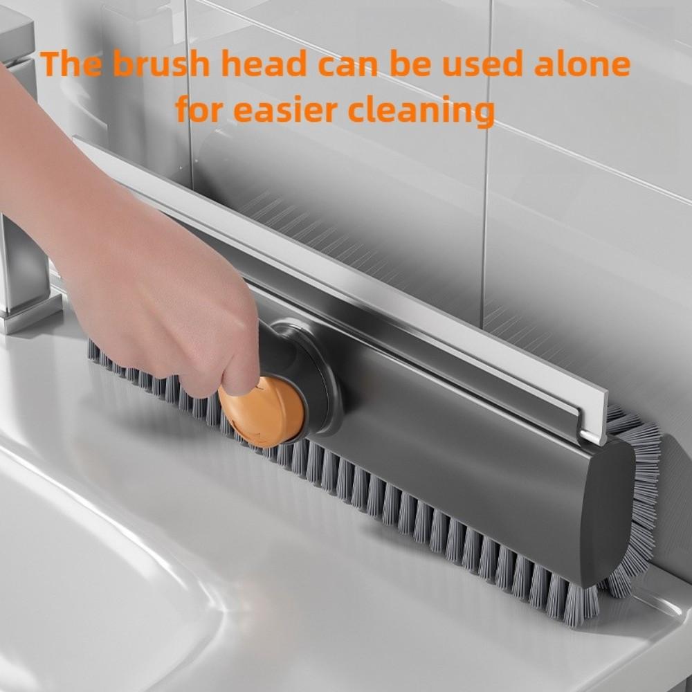 Silicone Scraper Strip Floor Cleaning Brush Stainless Steel Seam Brush  Bathroom Cleaning
