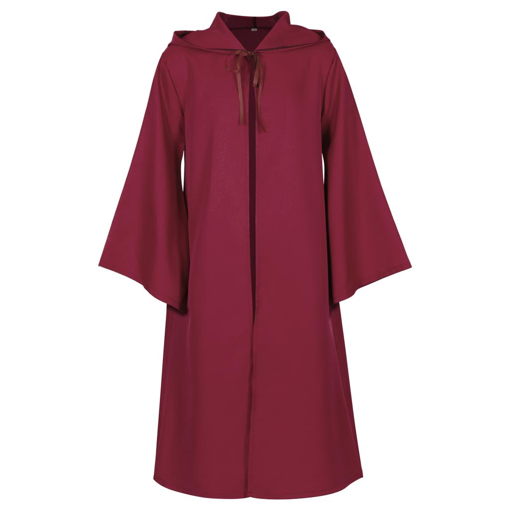 Halloween Cos Robe Cape Cos Costume Party Long Cosplay Long Black Robe Dress Outfit
