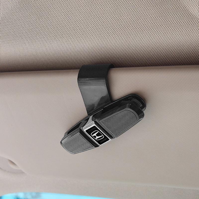 Автомобильный солнцезащитный козырек Органайзер для очков Универсальный зажим для солнцезащитных очков Карта Билет для Honda Civic Accord CRV HRV Fit Jazz City Odyssey Jade Vezel BRV