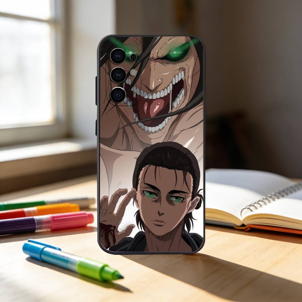 Luxury Hot Anime Attack On Titan Phone Case For Samsung S25,S24,S21,S22,S23,S30,Ultra,S20,Plus,Fe,Note,10,9,5G Black Cover