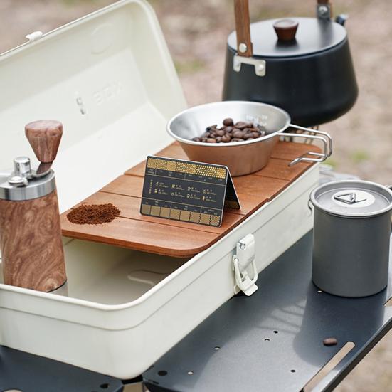 Справочная карта помола кофе 16 Таблица точности помола кофе Портативная линейка для измерения кофейной гущи на открытом воздухе для кемпинга Инструменты