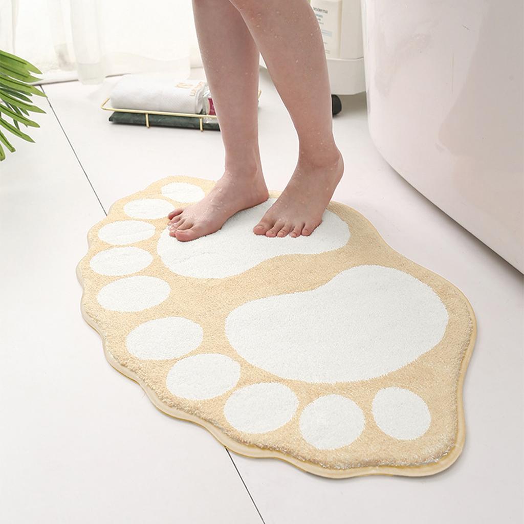 Thickened Simple Cartoon Bathroom Mat Non-slip Absorbent Mat Imitation Cashmere Mat Bedroom Bedside Wear-resistant Foot Mat