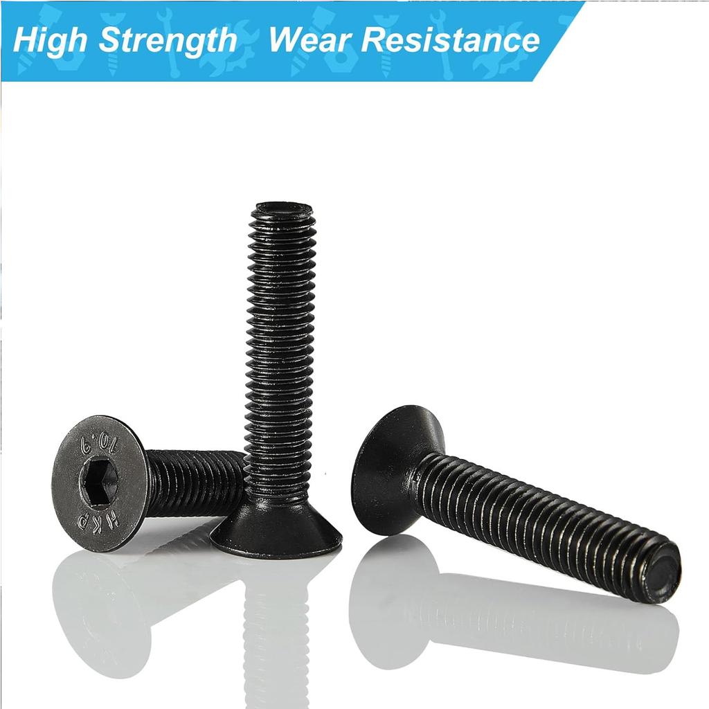 1470pcs M2 M3 M4 Flat Head Hex Screws Set,Metric Machine Screw Assortment With Wrench