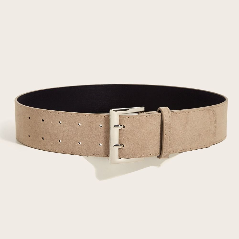 Трендовый широкий ремень из замшевой кожи Maillard Styles, деловой поясной ремень с пряжкой-булавкой, подарки