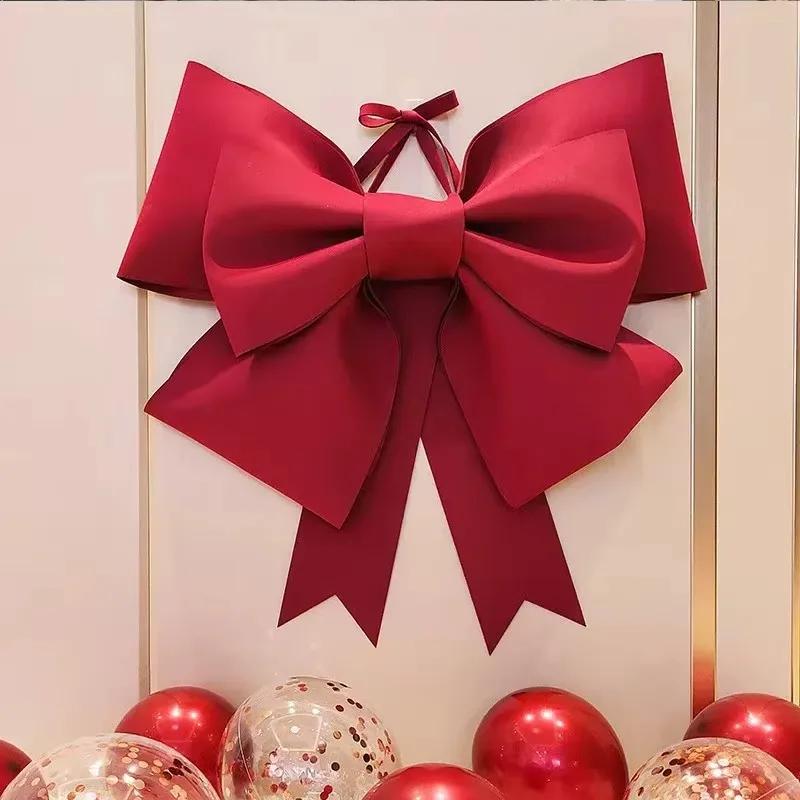 Christmas Large Bow Decoration for Wedding Birthday Party Backdrop Wall Holiday Celebration Photo Prop Home Photography Ornament