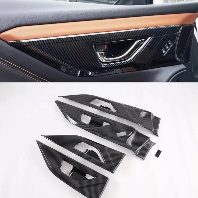 For Subaru Outback 21 Interior Accessoires ABS CarbonFiber Decoration Cover window lift swtich gear shift panle cover