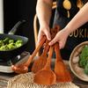 Деревянные Кухонные Инструменты для Готовки Набор из 4 предметов Антипригарная Посуда для Готовки Прочная Деревянная Лопатка Ложка для Риса Ложка Кухонные Принадлежности