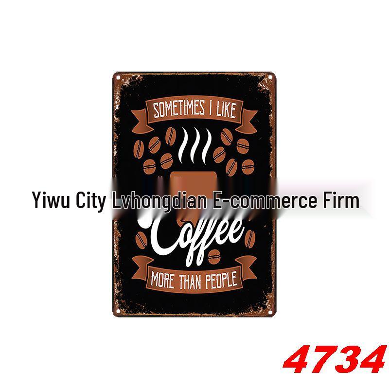 Retro Wine Tin Painting - Vintage Decor for Bar, Bedroom, or Coffee Shop