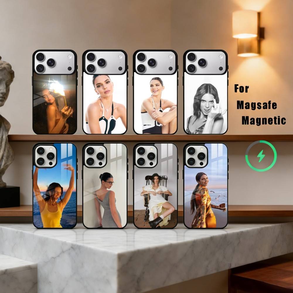 Красивый чехол для телефона модели K-Kendall J-Jenner для iPhone17,16,15,14,13,12,11 Plus,Pro Max Магнитный для беспроводной зарядки Magsafe
