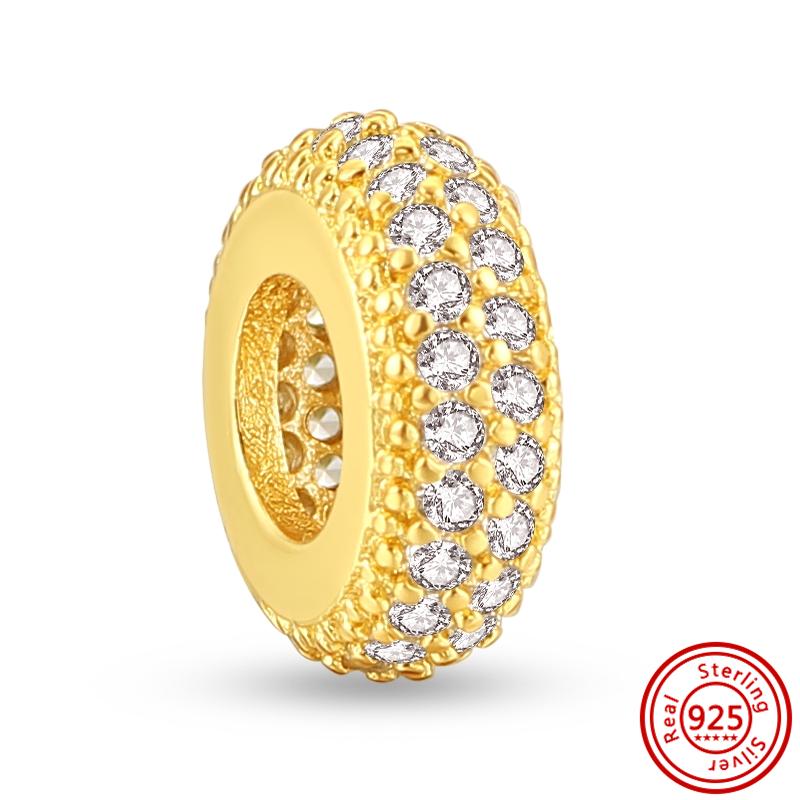 S925 Sterling Silver Golden Charm Crown Family Tree Safety Chain Hollow Beads Fit Original Bracelets Women Europe Jewelry