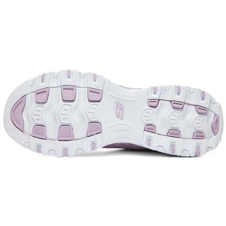 Skechers DLites 1.0 Сетчатые и синтетические кожаные кроссовки на шнуровке, низкие, в стиле "папиных", женские, лавандовые 896027-LAV