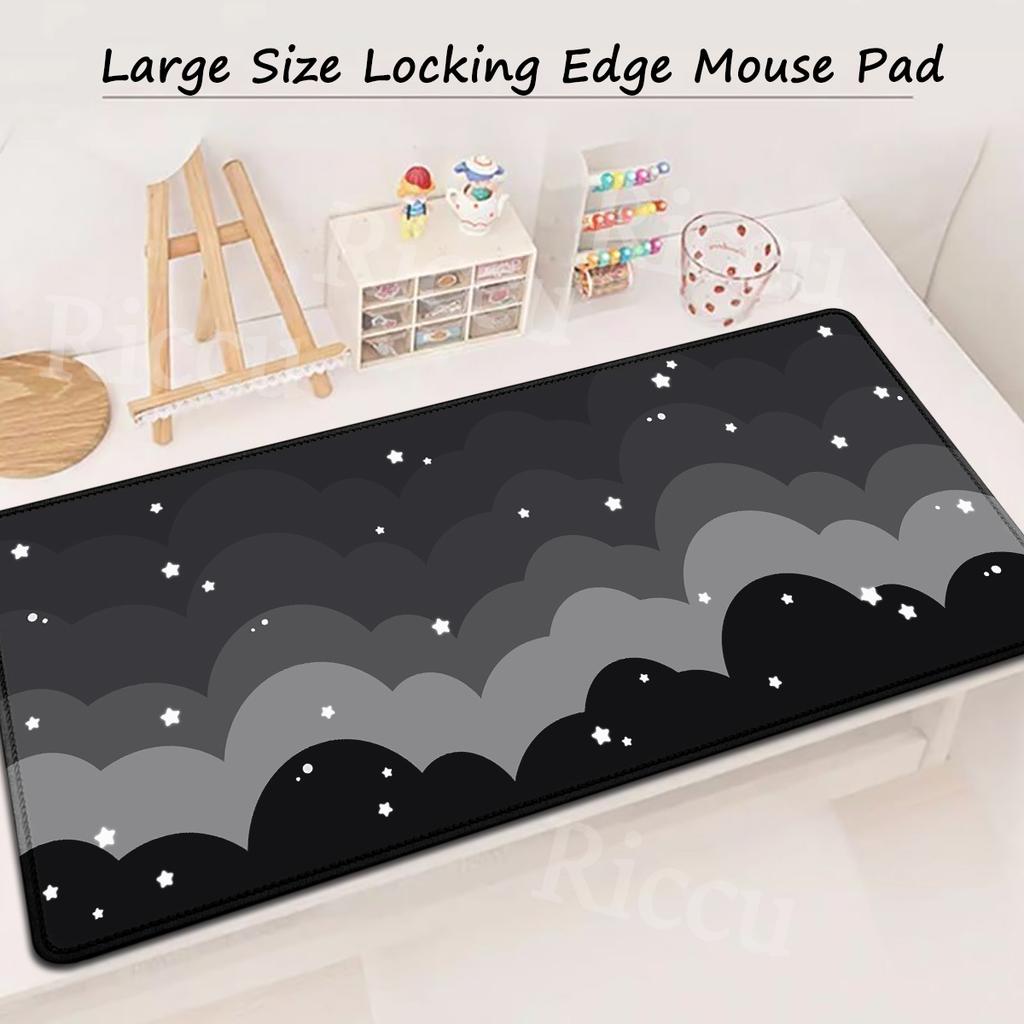 Large Size Pink Mousepad xcm Pastel Clouds Deskmat XXL Kawaii Nonslip Mouse Pad Cute Mice Rugs Extended Gaming Keyboard Mat